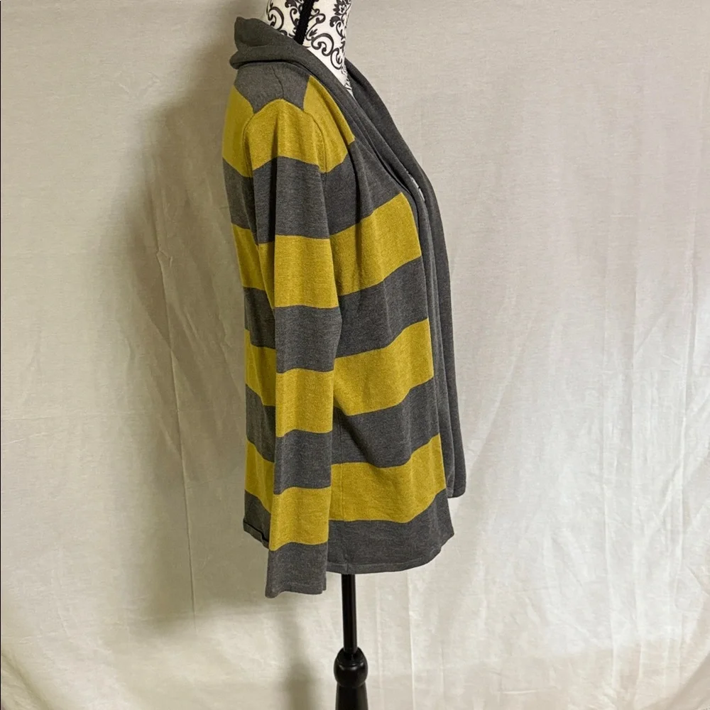 Neiman Marcus Yellow and Gray Rayon open front Cardigan Butter Soft EUC Medium